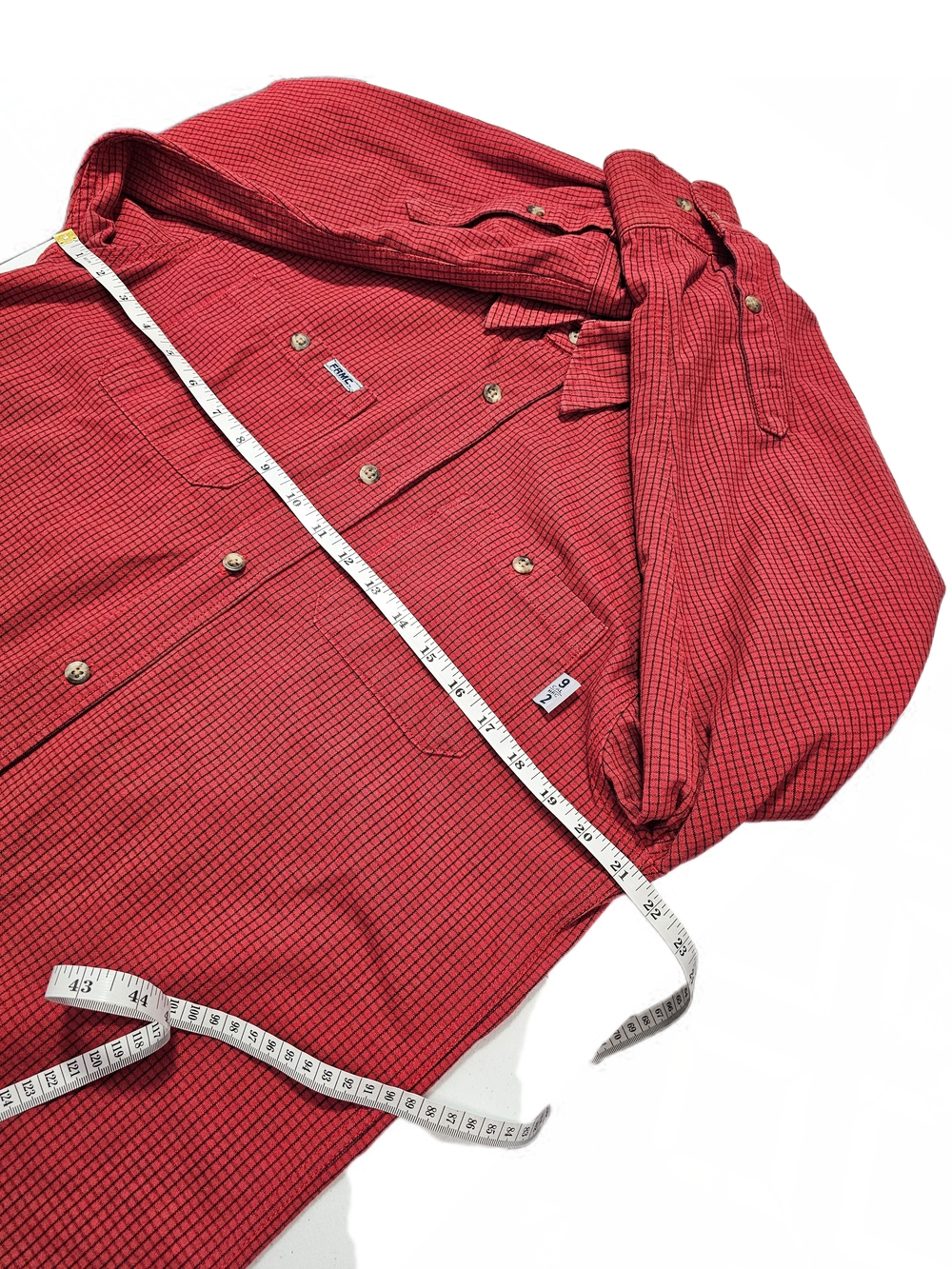 Tyndale Flame Resistant Work Shirt Men's Red Plaid Long Sleeve Button-Down - Picture 10 of 12